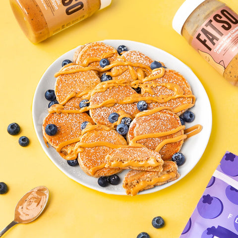 Peanut Butter Stuffed Pancakes