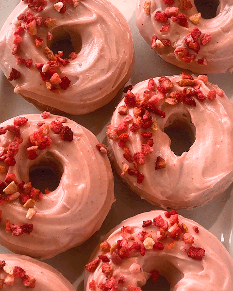 Strawberry Lemon Protein Donuts