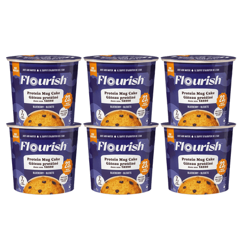 Protein Mug Cake Whey-based High Protein Flourish Blueberry 6 Cups