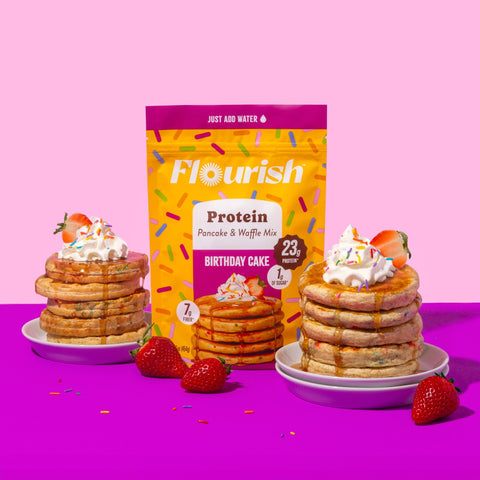 Birthday Cake Protein Pancake Mix Whey-based High Protein Flourish 