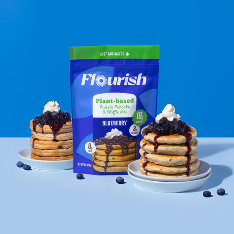 Blueberry Plant-Based Protein Pancake Mix Plant-Based High Protein Flourish