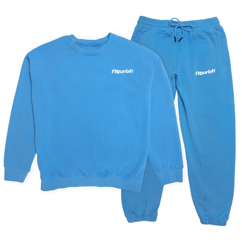 Blue Sweatsuit Set Merch Flourish S 