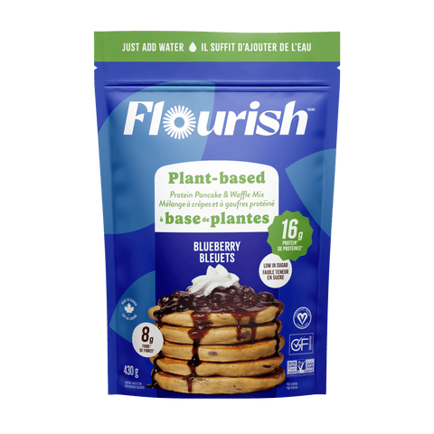 Blueberry Plant-Based Protein Pancake Mix Whey-based High Protein Flourish