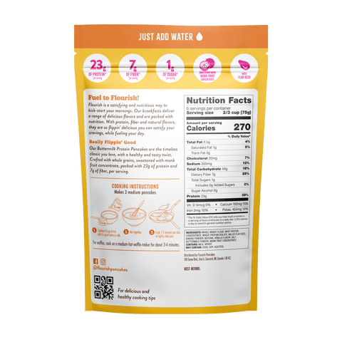 Buttermilk Protein Pancake Mix Whey-based High Protein Flourish