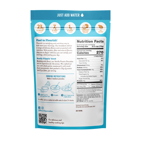 Vanilla Protein Pancake Mix Whey-based High Protein Flourish