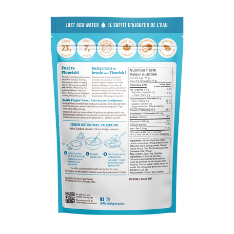 Vanilla Protein Pancake Mix Whey-based High Protein Flourish
