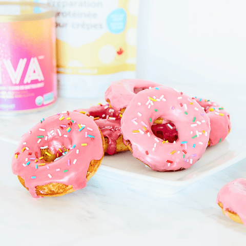 Raspberry Glazed Vanilla Donuts