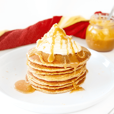 Butterbeer Protein Pancakes