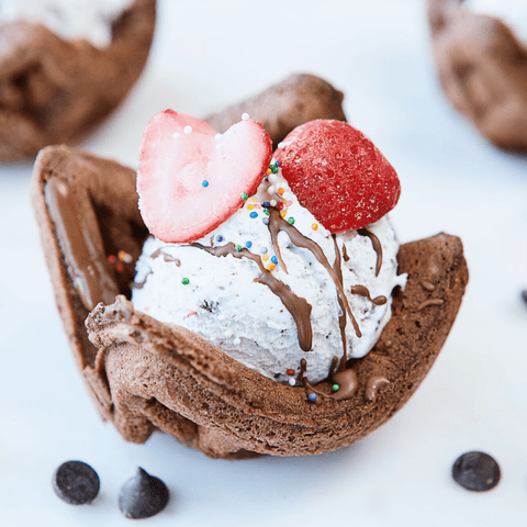 Protein Waffle Bowls