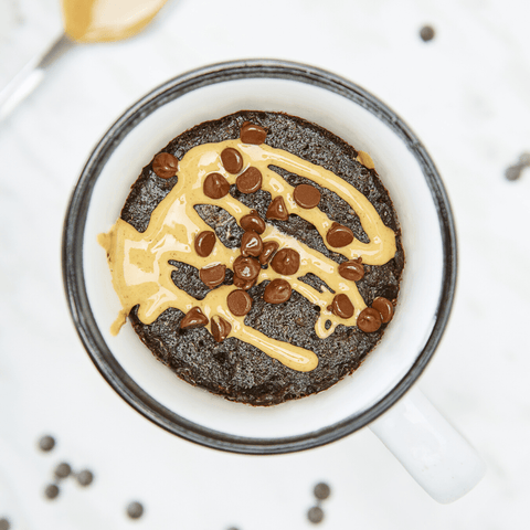 Peanut Butter Chocolate Protein Mug Cake