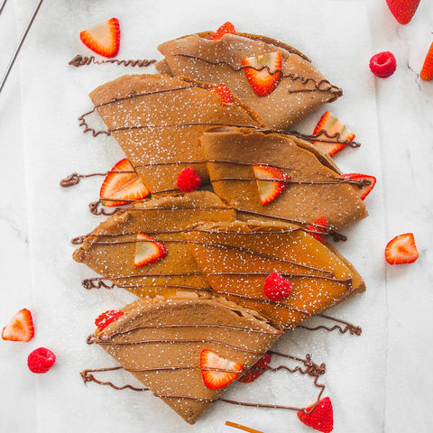 Chocolate Protein Crepes