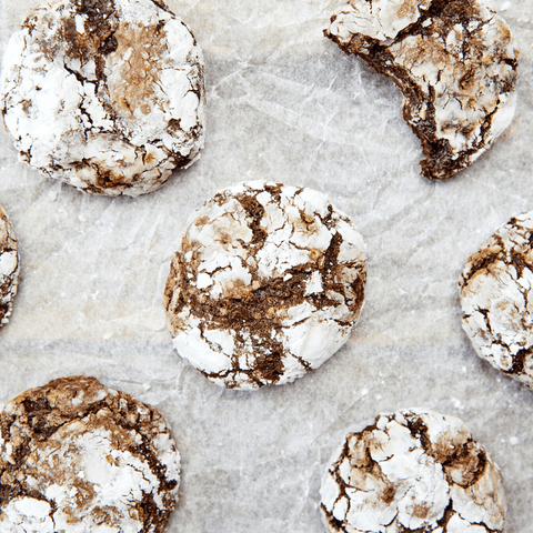 Chewy Chocolate Crinkle Cookies