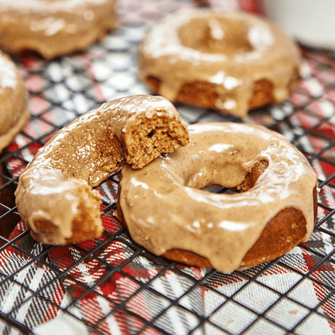 Gingerbread Donuts with Maple Glaze