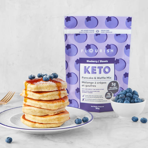 Blueberry Keto Protein Pancake Mix Flourish 