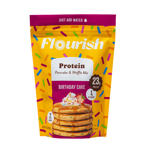 Birthday Cake Protein Pancake Mix (16oz) Whey-based High Protein Flourish 