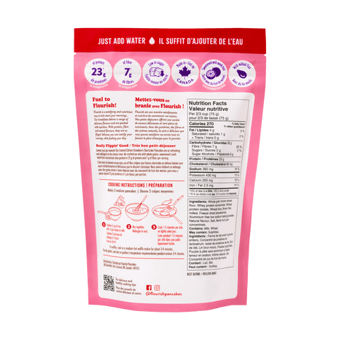 Strawberry Shortcake Protein Pancake Mix (430g) Whey-based High Protein Flourish 