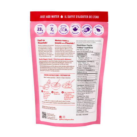 Strawberry Shortcake Protein Pancake Mix (430g) Whey-based High Protein Flourish 
