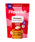 Strawberry Shortcake Protein Pancake Mix (16oz) Whey-based High Protein Flourish 