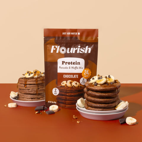 Chocolate Protein Pancake Mix Whey-based High Protein Flourish 