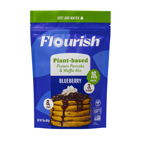 Blueberry Plant-Based Protein Pancake Mix Plant-Based High Protein Flourish 