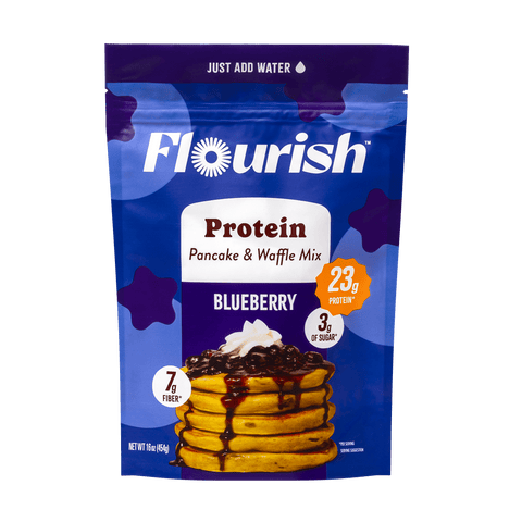 Blueberry Protein Pancake Mix Whey-based High Protein Flourish 