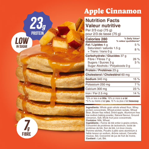 Apple Cinnamon Protein Pancake Mix (430g) Whey-based High Protein Flourish 