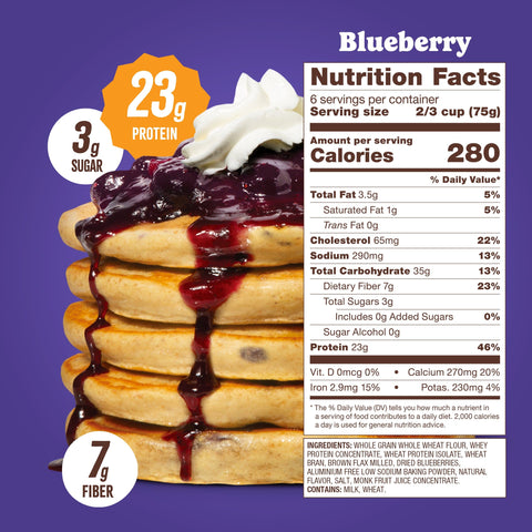 Blueberry Protein Pancake Mix (16oz) FG-USA Flourish 