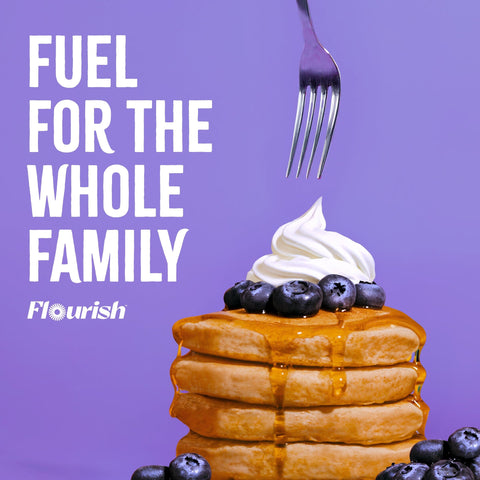 Blueberry Protein Pancake Mix (16oz) Whey-based High Protein Flourish 