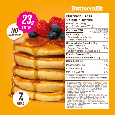 Buttermilk Protein Pancake Mix (430g) Whey-based High Protein Flourish 