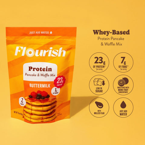 Buttermilk Protein Pancake Mix (430g) Whey-based High Protein Flourish 