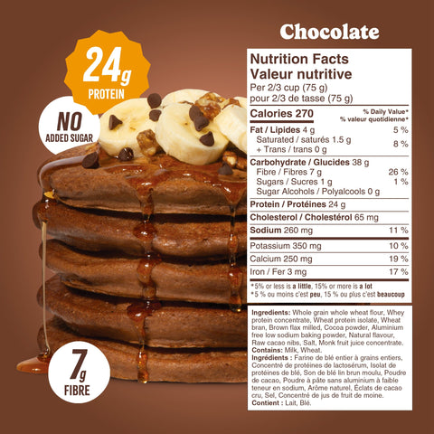Chocolate Protein Pancake Mix (430g) Whey-based High Protein Flourish 