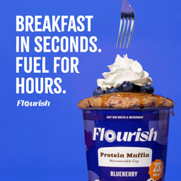 NEW Blueberry Protein Muffin Cup (2.65oz/ea) FG-USA Flourish 