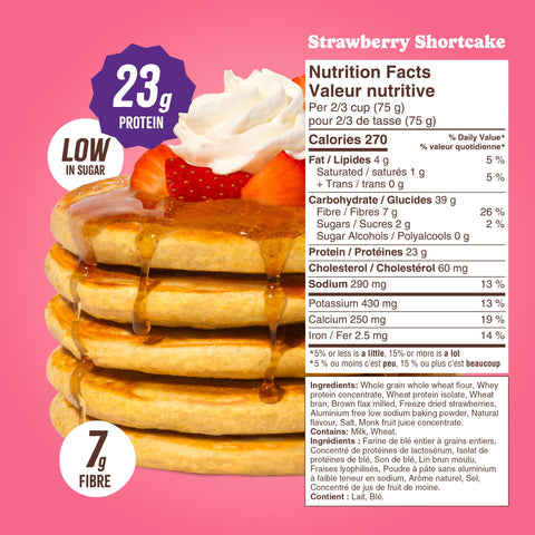 Strawberry Shortcake Protein Pancake Mix (430g) Whey-based High Protein Flourish 