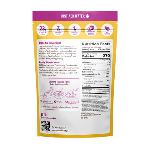 Birthday Cake Protein Pancake Mix Whey-based High Protein Flourish 