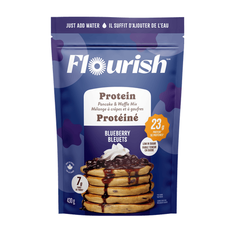 Blueberry Protein Pancake Mix Whey-based High Protein Flourish 