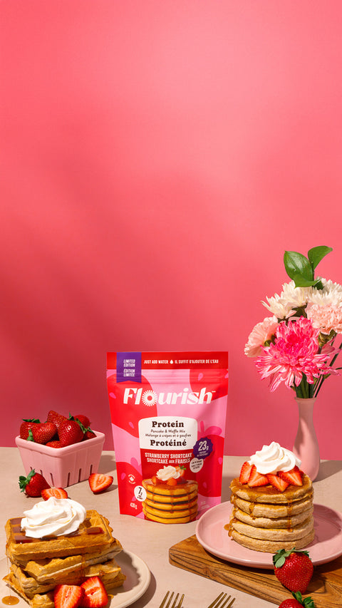 Strawberry ShortcakeProtein Pancake Mix23g Protein, 7g Fibre, Flippin' Delicious!