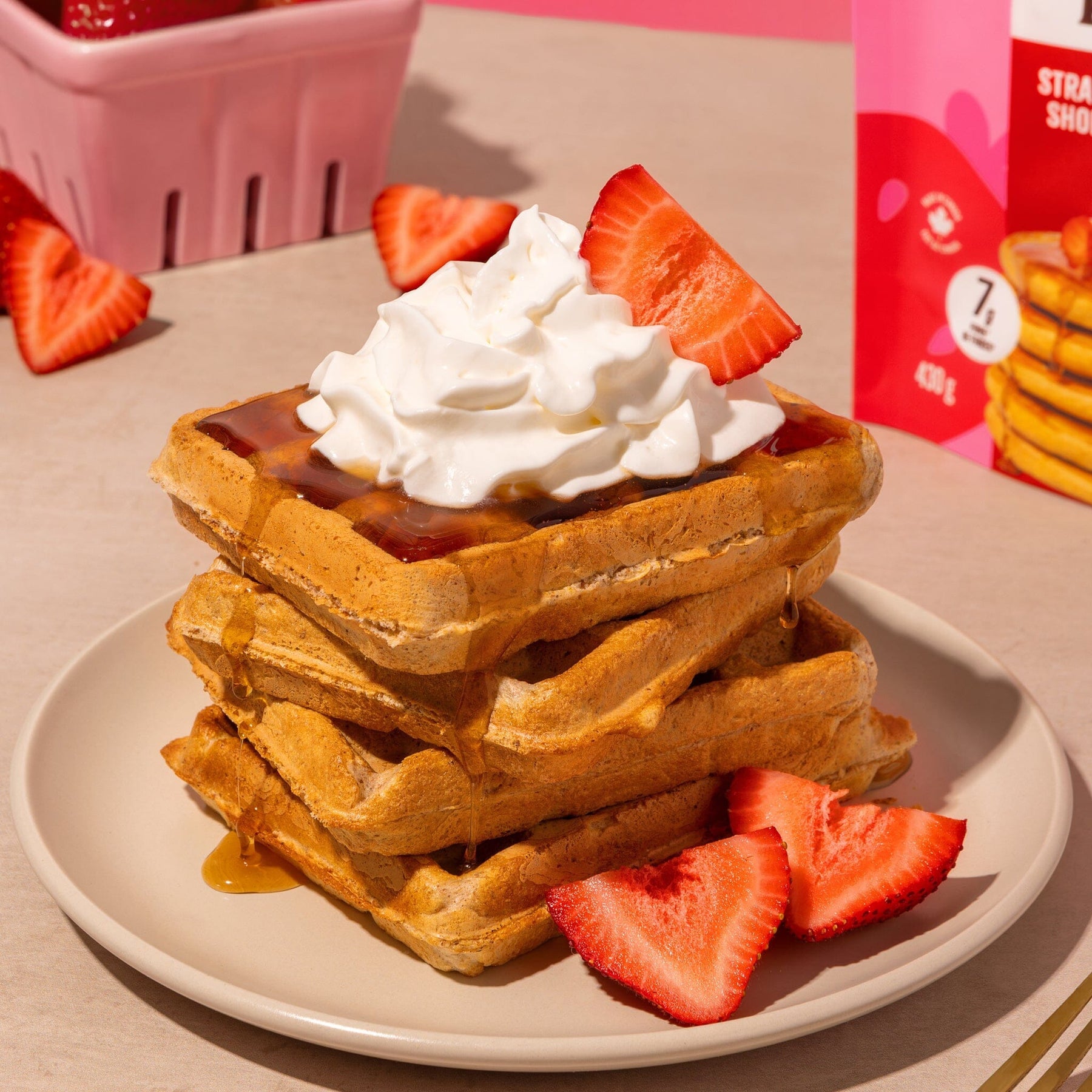 Strawberry Shortcake Protein Pancake Mix (430g) Whey-based High Protein Flourish 