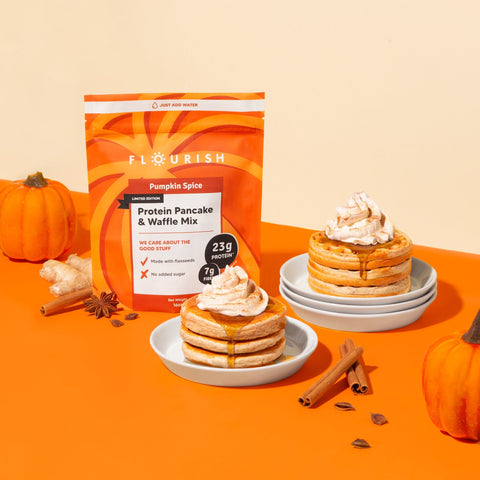 Pumpkin Spice Protein Pancake Mix Whey-based High Protein Flourish 