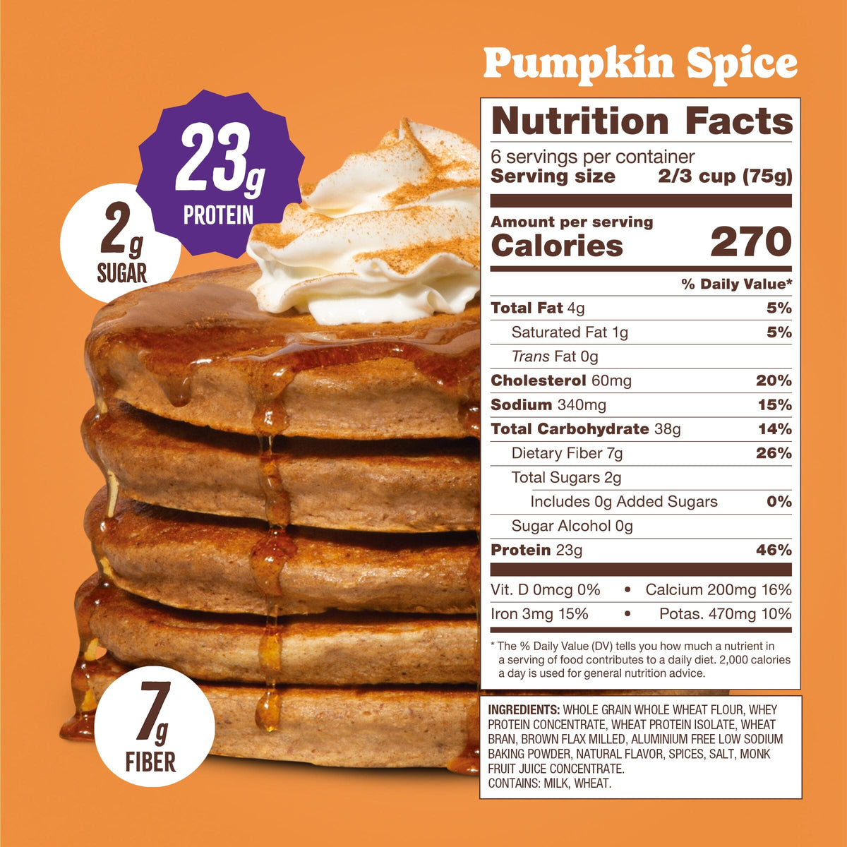 Pumpkin Spice Protein Pancake Mix (16oz) FG-USA Flourish 