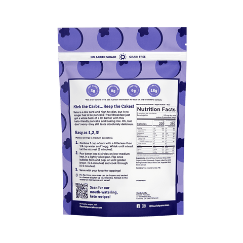 Blueberry Keto Protein Pancake Mix Flourish 